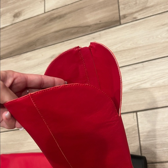 Jessica Simpson Red Knee-High Leather Boots - Picture 4 of 5